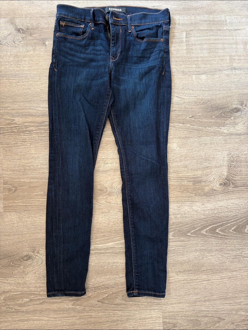 Express Women's Dark Blue Skinny Jeans